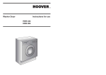 Hoover Domestic Appliance User Manual