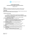 Cochise Regional Hospital Hematology and Urinalysis Policies and