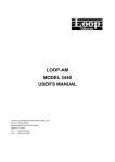 LOOP-AM MODEL 3440 USER`S MANUAL