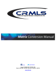 CRMLS Matrix Conversion Manual
