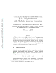 Treating the Independent Set Problem by 2D Ising Interactions with