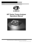 UET Series Torque Analyzer Operations Manual - aimco