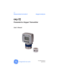 GE Oxy.IQ Panametrics Oxygen Transmitter User Manual