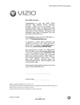 VlZlO VP422 HDTV10A User Manual Dear VlZlO Customer