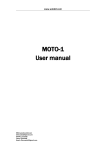 MOTO-1 User manual