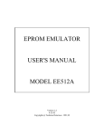 EPROM EMULATOR USER`S MANUAL MODEL EE512A