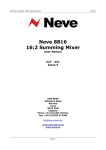 Neve 8816 16:2 Summing Mixer