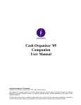 Cash Organizer `05 Companion User Manual