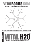 point of use filter system v3 installation and user manual