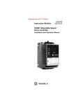 VSD07 Adjustable Speed Drive Controller Instruction Bulletin