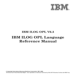 IBM ILOG OPL Language Reference Manual