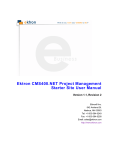 Ektron CMS400.NET Project Management Starter Site User Manual