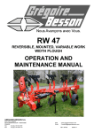 OPERATION AND MAINTENANCE MANUAL