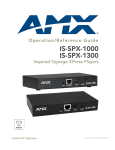 IS-SPX-1000 Inspired Signage XPress Player - Operation