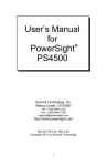 User`s Manual for PowerSight PS4500