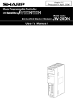 JW-20DN User`s Manual