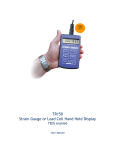 TR150 Handheld Strain Gauge Load Cell Indicator Operating Manual