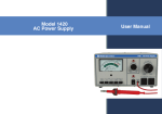 User Manual Model 1420 AC Power Supply