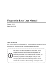Fingerprint Lock User Manual