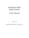 ScanPartner 600C Image Scanner User`s Manual