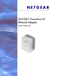 XAV2001 Powerline AV Ethernet Adapter User Manual