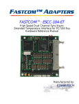 FASTCOM™: ESCC-104-ET HARDWARE MANUAL