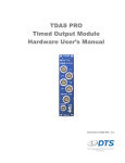 TDAS PRO Timed Output Module Hardware User`s Manual
