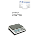 User Manual Precision Balances PCE-PM...T Series