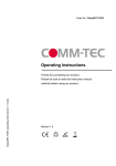 User manual - COMM-TEC