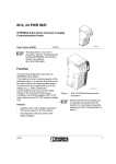 Data Sheet IB IL 24 PWR IN/R