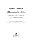 TeleWell TW-EA501 ADSL modeemi ja reititin Ohjekirja