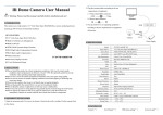 IR Dome Camera User Manual