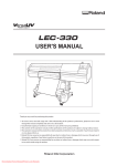 Roland VersaUV LEC-330 User Guide Manual