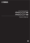 MOXF6 / MOXF8 Owner`s Manual