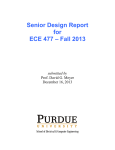 Senior Design Report for ECE 477 – Fall 2013