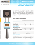 Application Note Meet The New FLASH Handheld Power Meter
