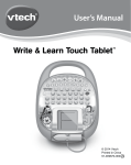 Write & Learn Touch TabletTM User`s Manual