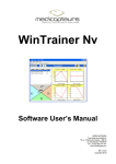 WinTrainer Nv Software User`s Manual - SAV