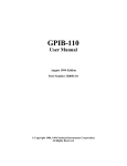 GPIB-110 User Manual - National Instruments