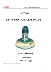 CT-101 CT-101 USB CORDLESS PHONE User`s Manual