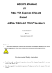 USER`S MANUAL Of Intel H61 Express Chipset Based