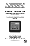 Blancett B2800 Panel Mount Manual (Simplified) PDF