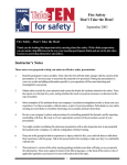 Fire Safety Leader`s Guide