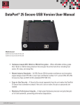 DataPort® 25 Secure USB Version User Manual