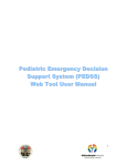 Pediatric Emergency Decision Support System (PEDSS) Web Tool