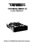 Tandon TM848 8-Inch Disk Drive User Manual 1983