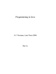 Programming in Java - The Computer Laboratory