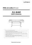 User Manual FJ-540