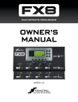 FX8 Owner`s Manual - Fractal Audio Systems