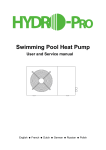Hydro-Pro Swimming Pool Heat Pump